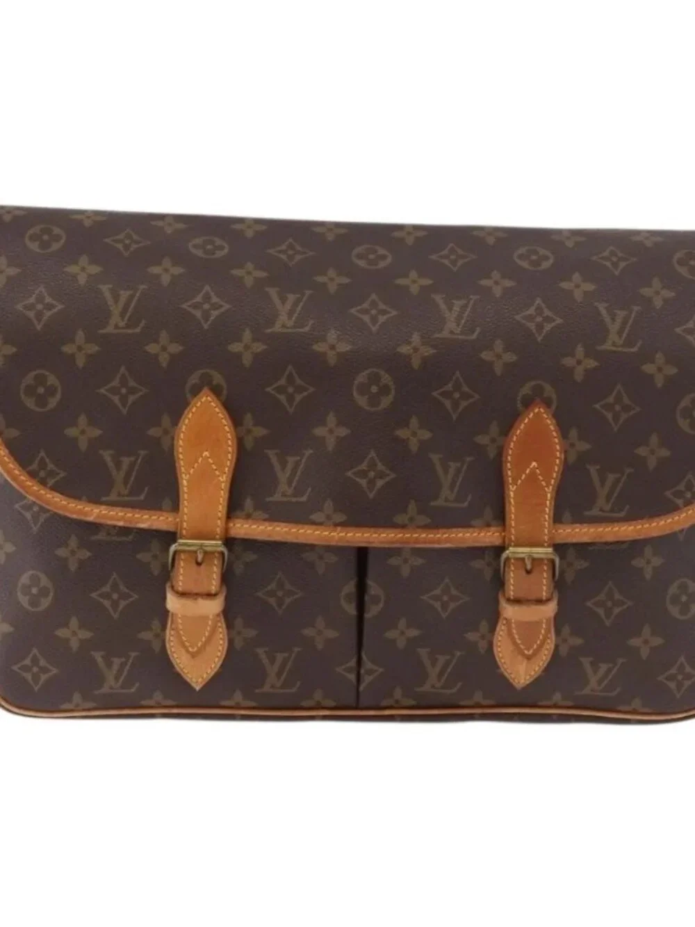 LOUIS VUITTON Monogram Gibeciere GM Shoulder Bag M42246 LV Auth 188421